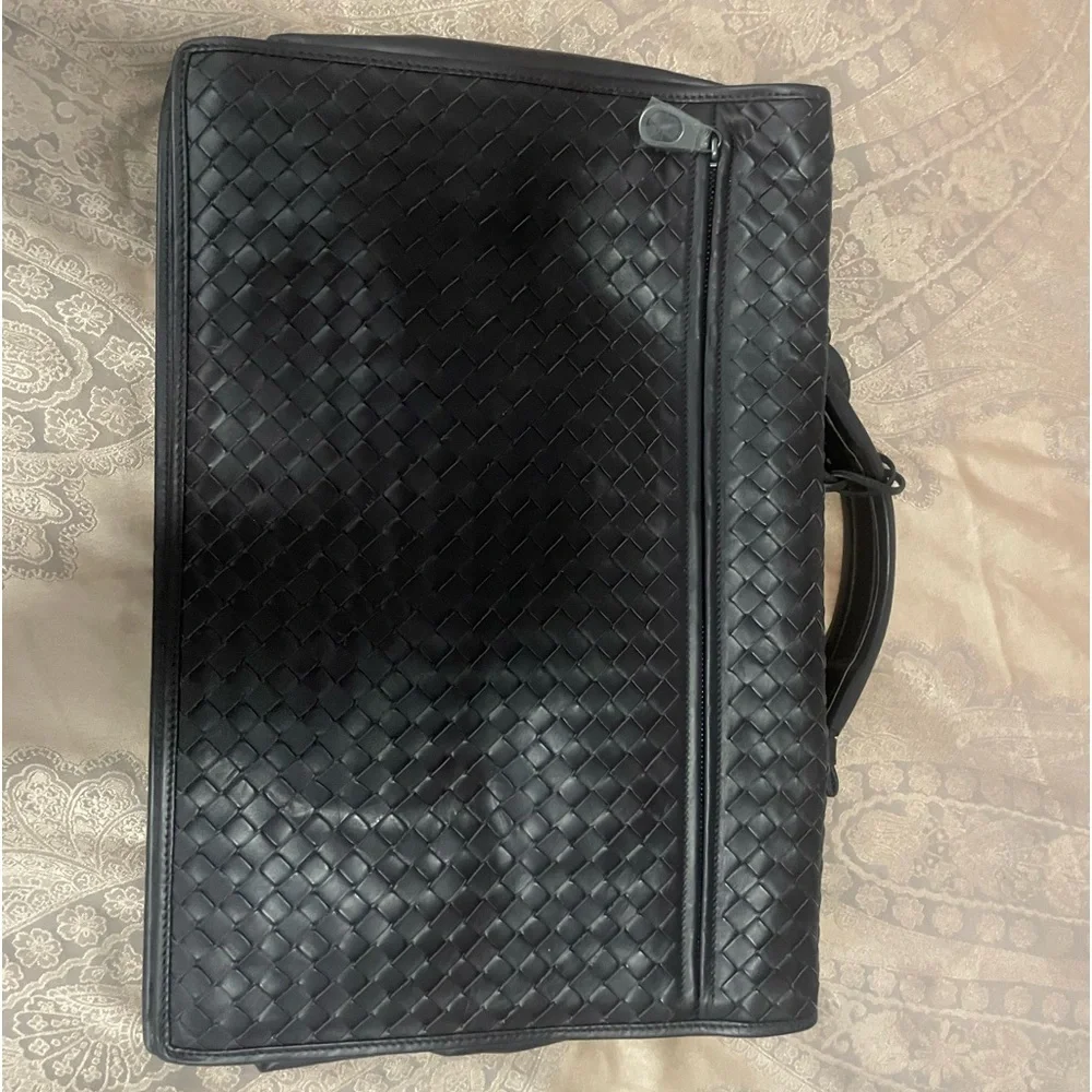 Bottega Veneta Mens Brown Briefcase